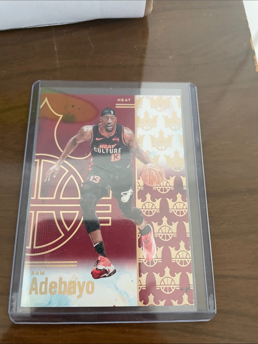 Panini Heat Culture Bam Adebayo Red Gold Basketball Card Holder